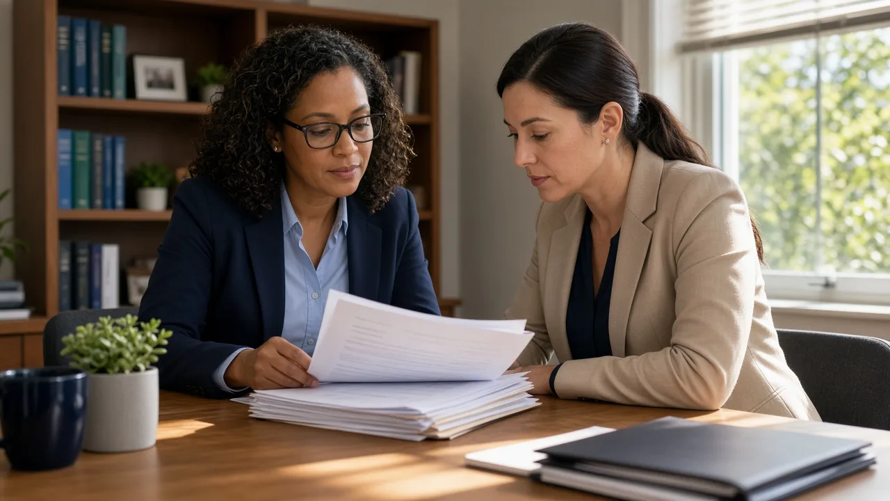 Maryland ParaPro: a district HR specialist and applicant review a Title I hiring folder